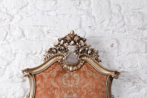 fig 5. Fabulous Silver Gold Italian Upholstered Rococo Style Super King Bed
