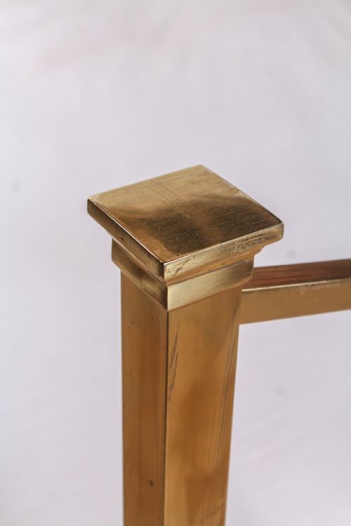 fig 1. Pleasingly simple Edwardian all brass double bed