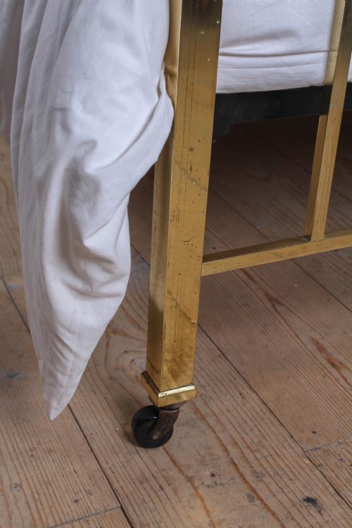 fig 2. Pleasingly simple Edwardian all brass double bed