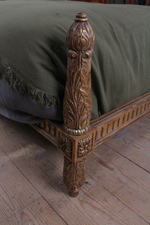 DISCREETLY OPULENT CARVED GILDED CANED KING SIZE BED - ADDITIONAL PHOTO 1