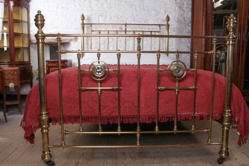 fig 1. Handsome good quality all brass Heals king size bed 