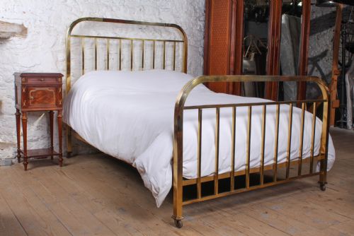 fig 1. Attractive French simple all brass double bed