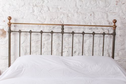 fig 4. Resplendant Pompeian and brass classic Victorian king size bed
