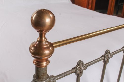 fig 5. Resplendant Pompeian and brass classic Victorian king size bed