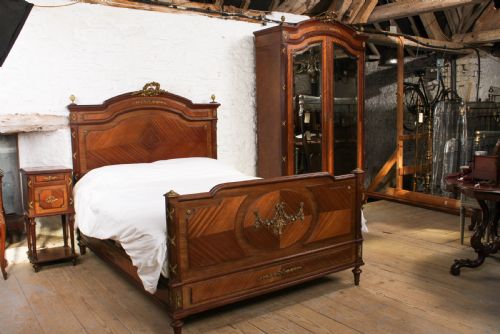 fig 1. Handsome Louis XVI walnut bedroom suite with king size bed