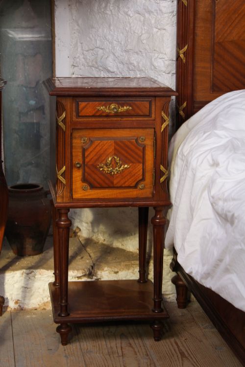 fig 2. Handsome Louis XVI walnut bedroom suite with king size bed