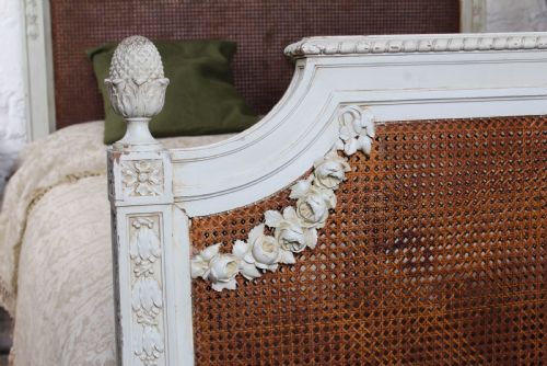fig 3. Fabulous French carved and caned king size bed