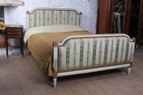 Original Silk Fabric French Upholstered Double Bed