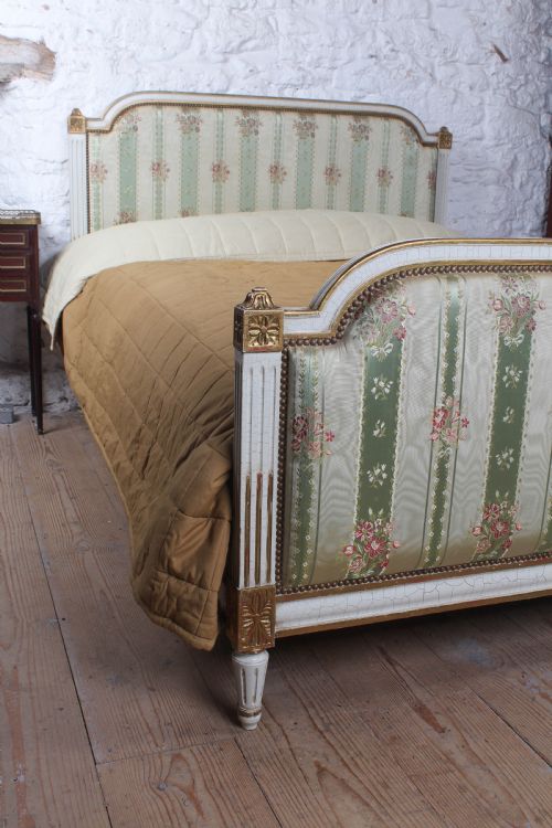 fig 2. Original silk fabric French upholstered double bed
