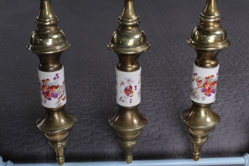 fig 2. Spectacular Victorian brass and iron kingsize bed with porcelain details