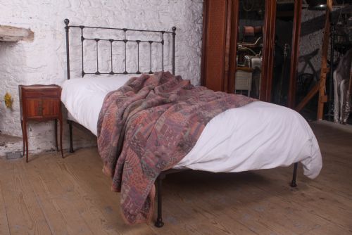fig 1. Charming Double Victorian No End Bed with Original Brass 