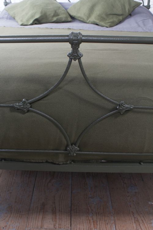 fig 2. Simple Irish Cottage Style king Size Bed in green