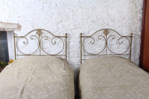 fig 2. Lovely Pair of Portuguese Forged Iron Single Beds (Can be Joined) 