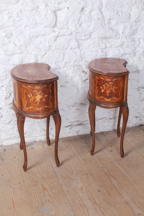 VERY NICE LOUIS XV STYLE KIDNEY SHAPED BEDSIDES - ADDITIONAL PHOTO 7