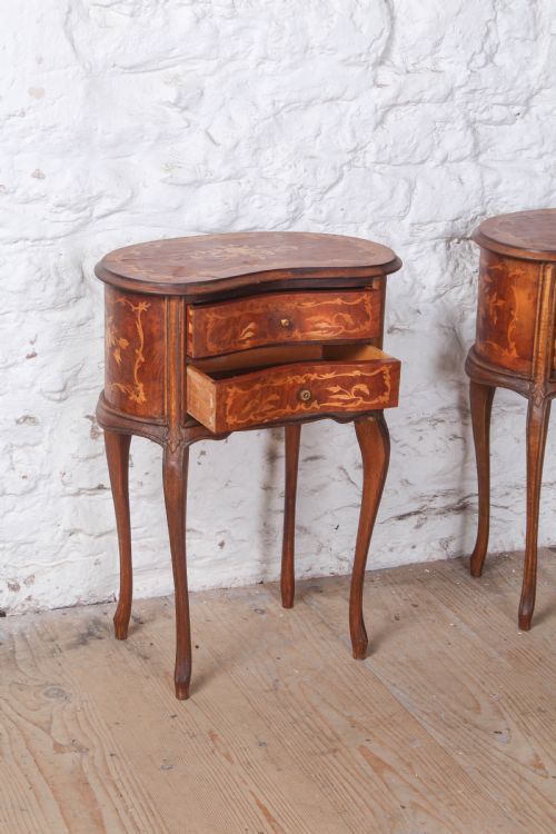 VERY NICE LOUIS XV STYLE KIDNEY SHAPED BEDSIDES - ADDITIONAL PHOTO 8