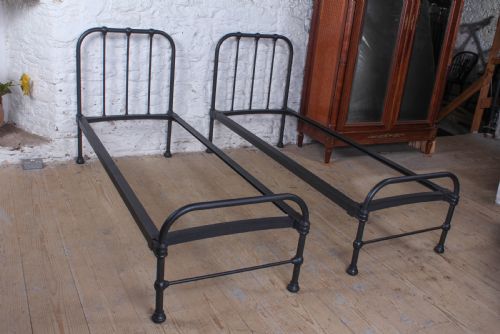 Lovely Simple Pair of Small Utilitarain Style Beds