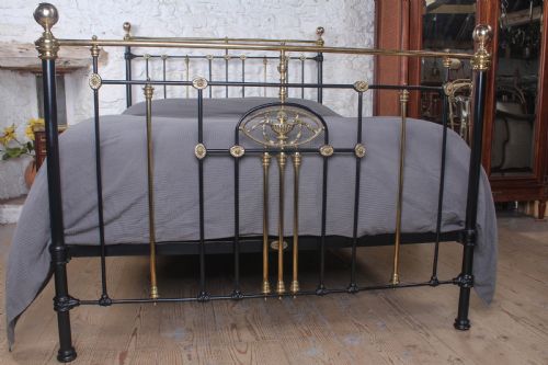 fig 1. Fine Classic Victorian king Size Black and Brass Bed