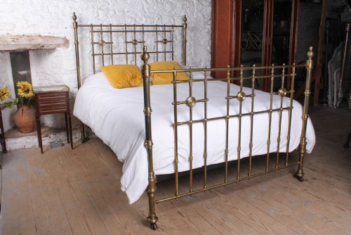 Handsome Good Quality Victorian Brass King Size Bed