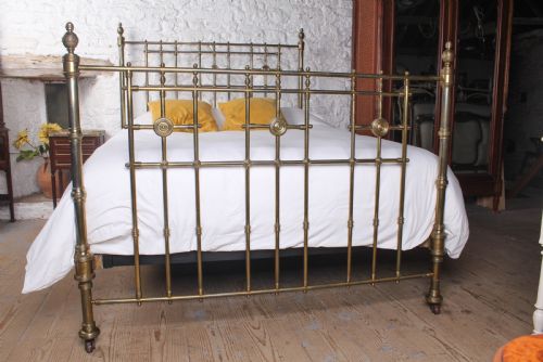 fig 1. Handsome Good Quality Victorian Brass King Size Bed 