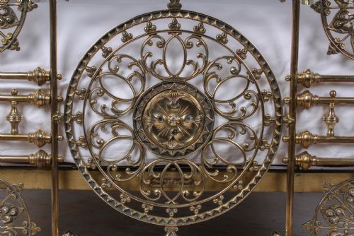 fig 3. Spectacular Winfield four poster king size all brass bed 