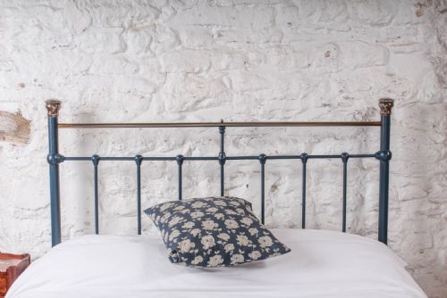 fig 3. Classic simple Edwardian brass and iron double bed