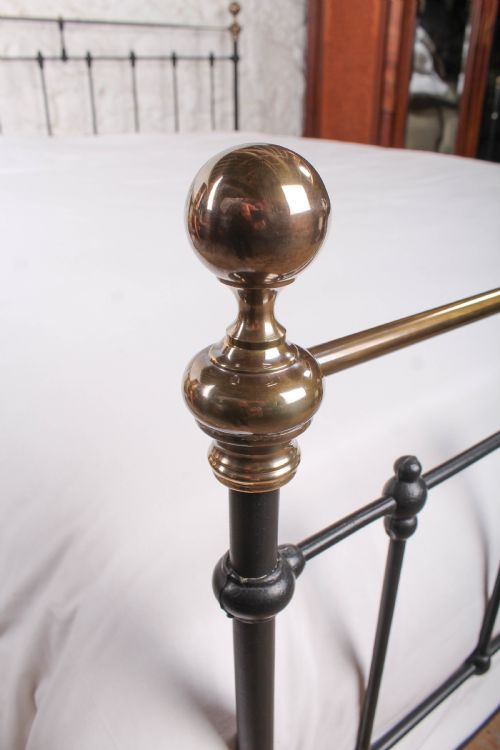 fig 2. Simply lovely lower height classic Victorian black and brass king size bed
