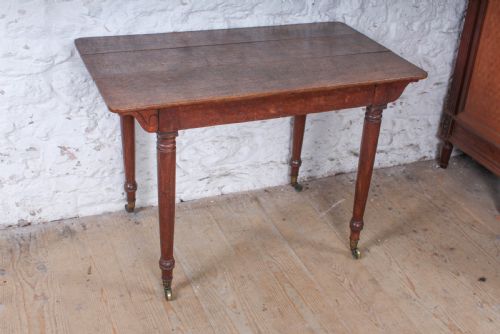 Oak Top Small Edwardian Side Table/kitchen Table