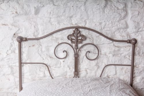 fig 1. Petty pair of small single forged iron beds (can be joined)