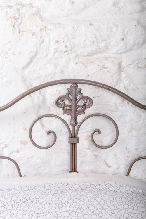 fig 2. Petty pair of small single forged iron beds (can be joined)
