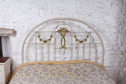 fig 2. Attractive French Iron Double No End Bed with Floral Detail