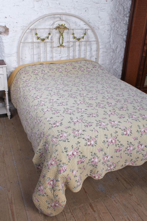 fig 4. Attractive French Iron Double No End Bed with Floral Detail