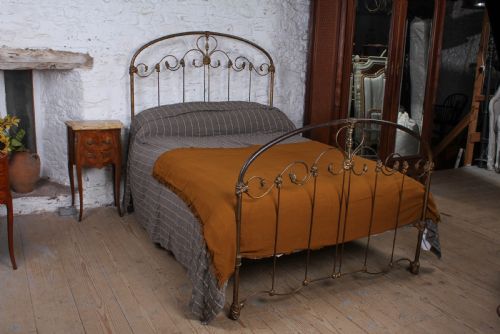Rare Find American Double Bed with Original Aged Finish