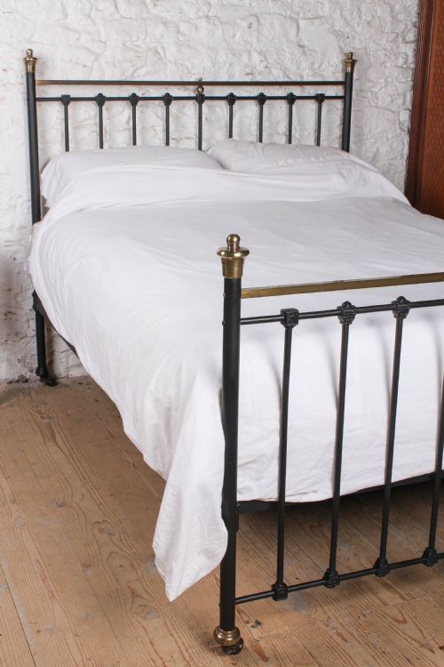 fig 1. Classically Tasteful Edwardian Brass and Iron King Size Bed 