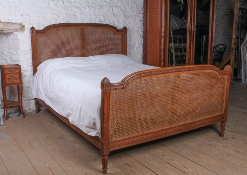 Handsome Simple Louis  Xv1 Style Caned King Size Bed