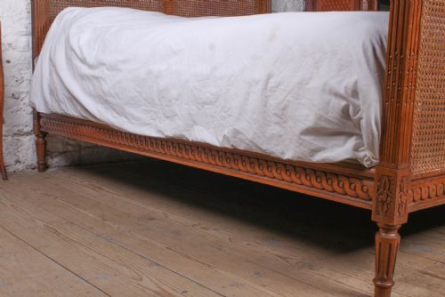 fig 2. Handsome simple Louis  XV1 style caned king size bed