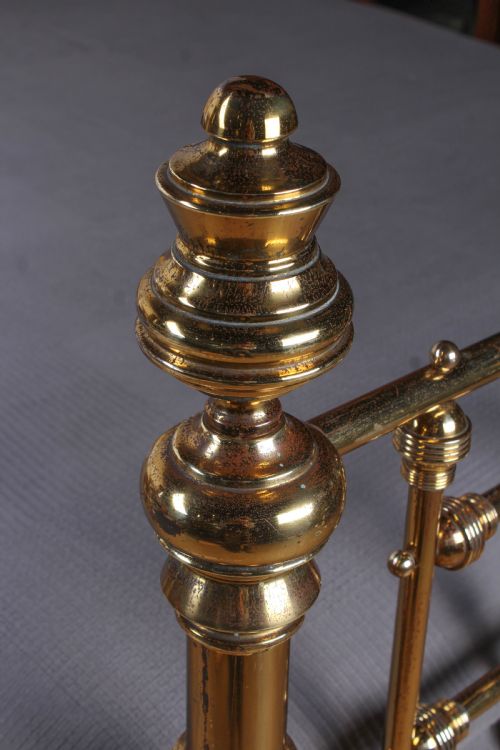 fig 1. Incredible Quality All Original Brass King Size Bed: 