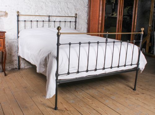 Very Nice Upstand and Castings King Size Victorian Bed
