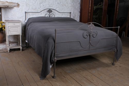 Very Nice King Size Portuguese Bed in Lovely Neutral Tone