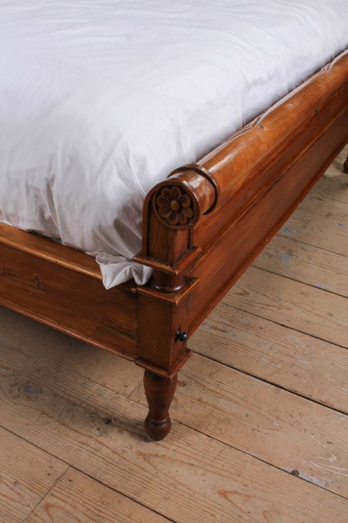 fig 2. Very Nice French Sleigh King Size Bed with Delightful Low End – Includes Bed Base