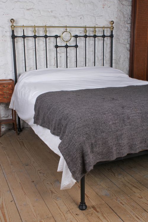 fig 3. Iron and Brass King Size Victorian No End Bed
