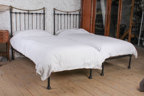 Pair of Timelessly Tasteful Victorian Single Beds – Can Be Joined