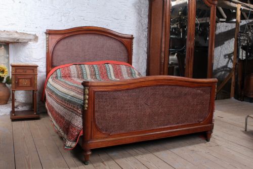 Very Handsome Mahogany Caned King Size Bed