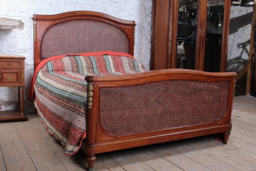fig 1. Very Handsome Mahogany Caned King Size Bed