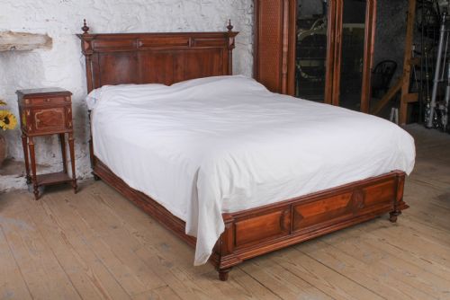 Spectacular French Solid Walnut King Size Bed