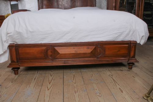 fig 1. Spectacular French solid walnut king size bed
