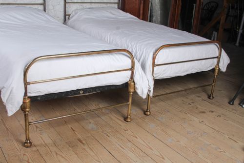 fig 1. Lovely Pair of Heals and Sons brass Sigle Beds (Can be Joined)