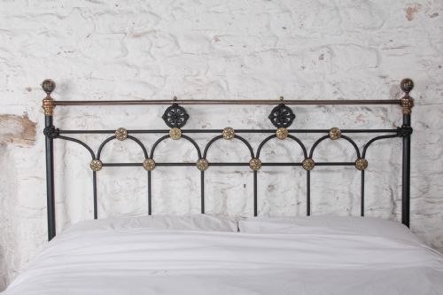 GORGEOUS IRON AND BRASS VICTORIAN NO END KING SIZE BED - ADDITIONAL PHOTO 1
