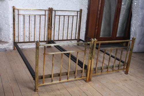 fig 1. Gorgeous Pair of Square Tube All Brass Single Beds (Can be Joined)