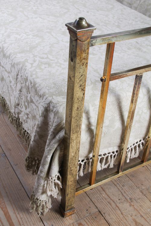 fig 6. Gorgeous Pair of Square Tube All Brass Single Beds (Can be Joined)