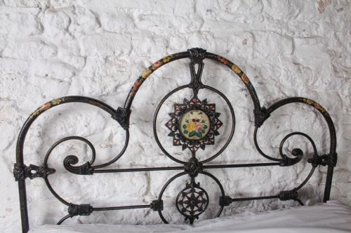fig 1. Extremely rare hand painted three hoop bed